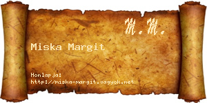 Miska Margit névjegykártya
